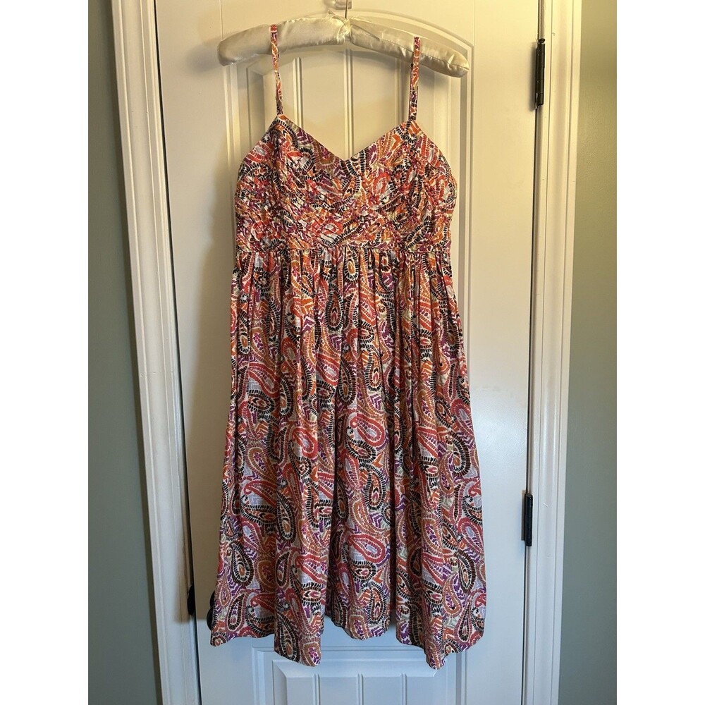 Madison Pink & Red Paisley Midi Dress - Picture 12 of 12